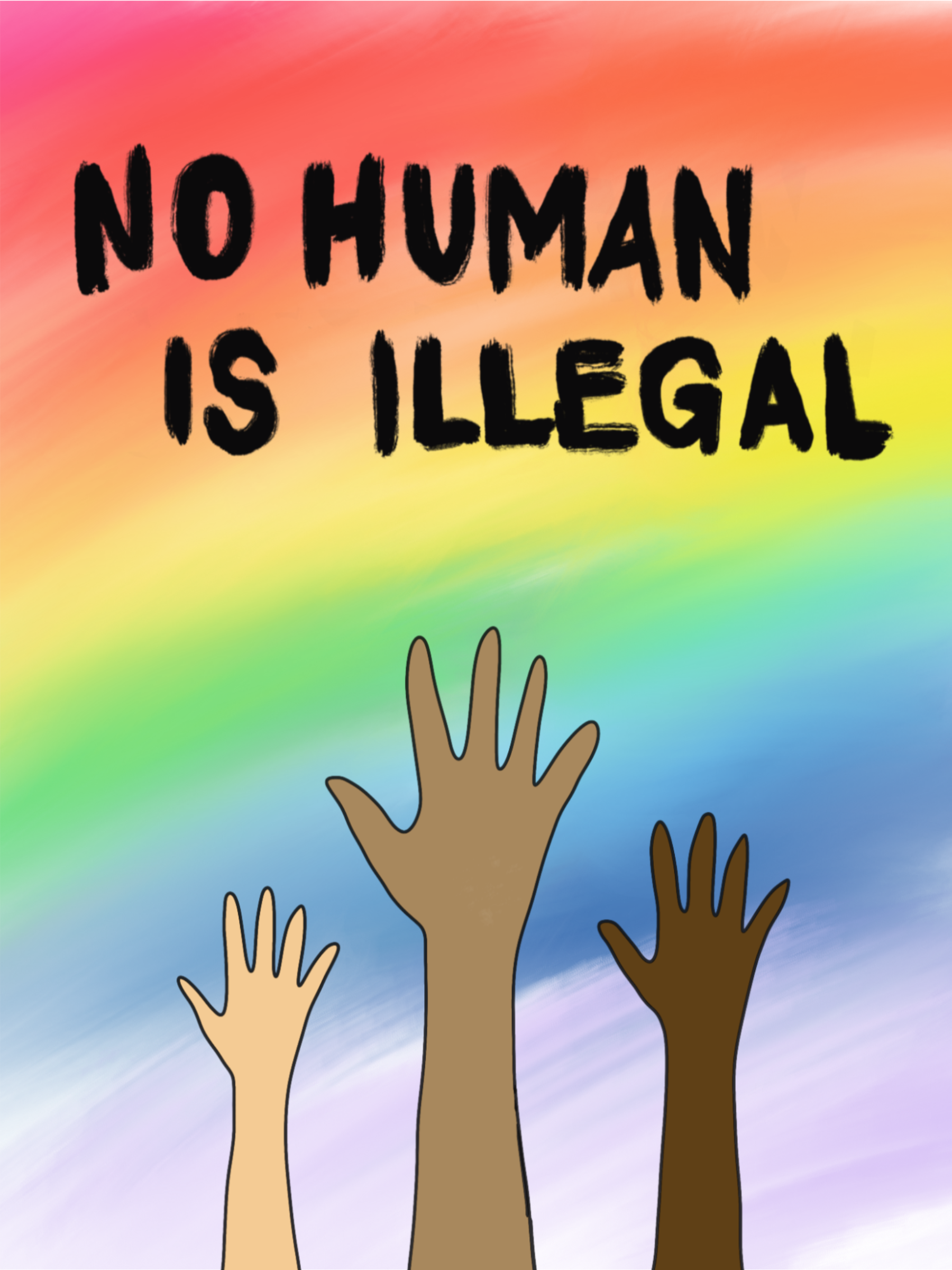 no human is illegal sign
